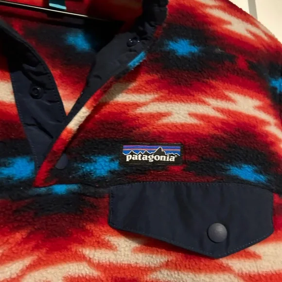 Patagonia Synchilla Fleece Aztec Snap-T Pullover Sweater Size Small - Picture 3 of 8